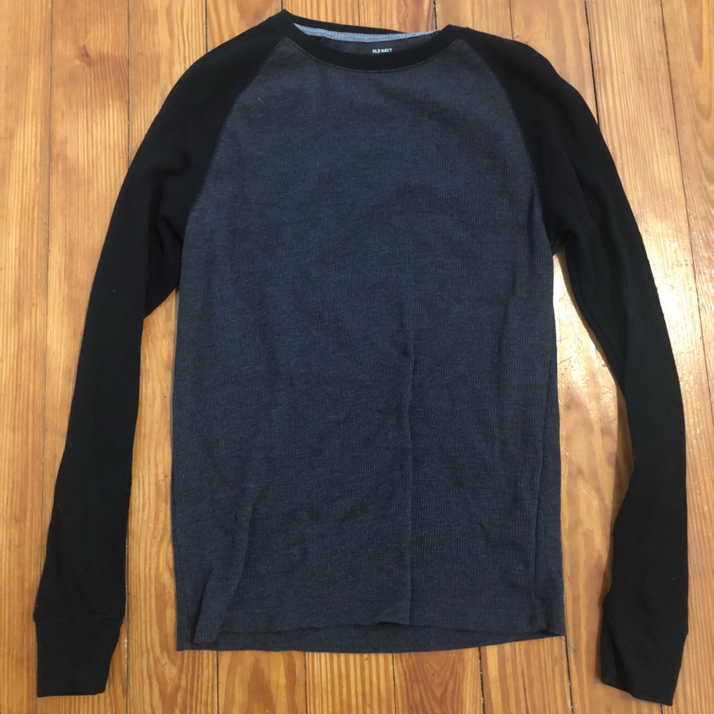 Black and Gray Long Sleeve Shirt